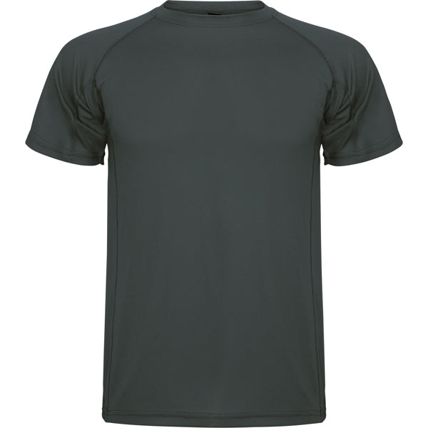Roly Montecarlo men's T-shirt in dark lead, ready for logo printing or embroidery