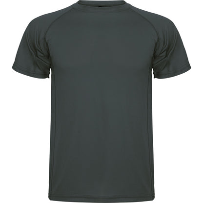 Roly Montecarlo men's T-shirt in dark lead, ready for logo printing or embroidery