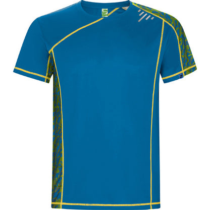 Roly Sochi men's T-shirt in royal blue run print, ready for logo printing or embroidery
