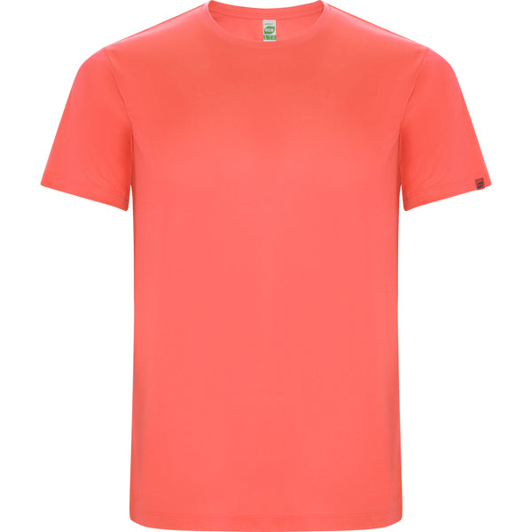 Roly Imola men's T-shirt in fluor coral, ready for logo printing or embroidery