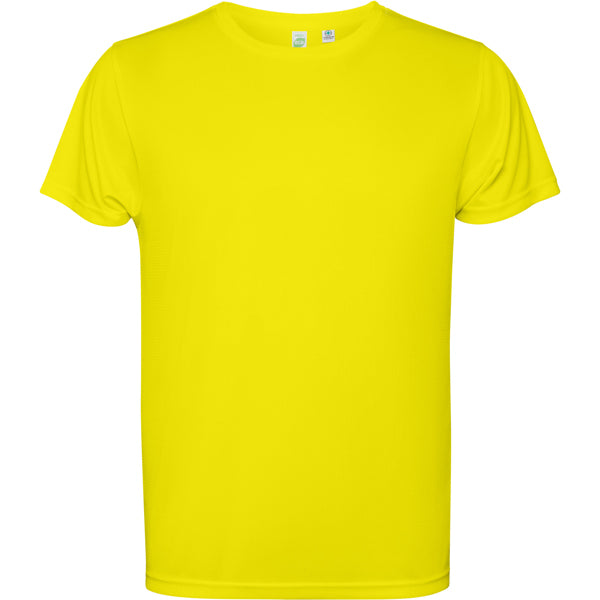 Roly Estoril men's T-shirt in fluor yellow, ready for logo printing or embroidery