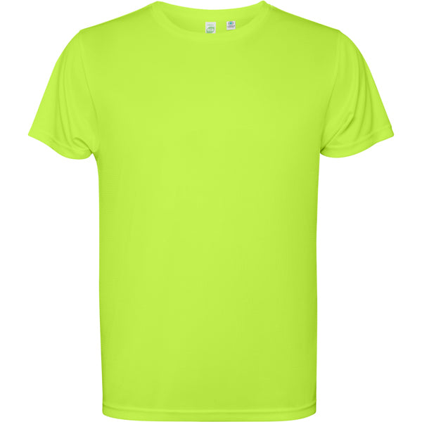 Roly Estoril men's T-shirt in fluor green, ready for logo printing or embroidery