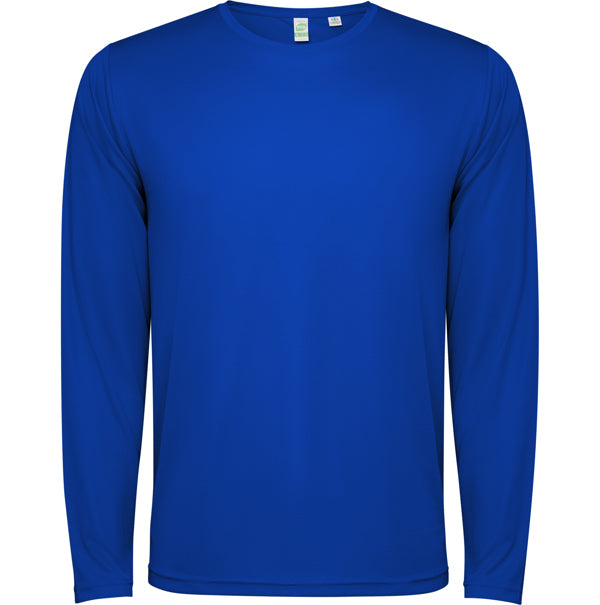 Roly Estoril L/s unisex long-sleeve T-shirt in royal blue, ready for logo printing or embroidery