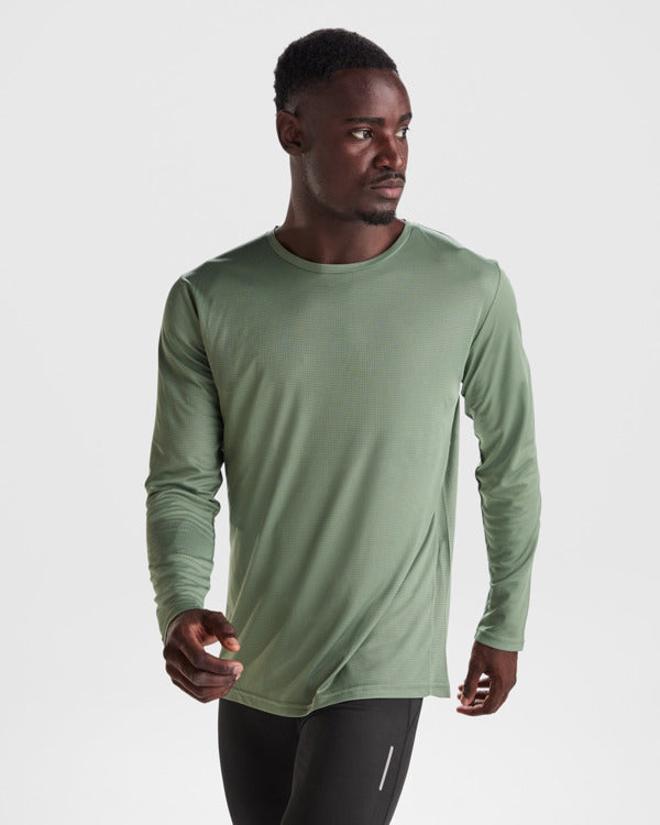 Roly Estoril L/s unisex long-sleeve T-shirt in white, alternative view, ready for logo printing or embroidery