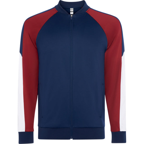 Roly Gladius unisex jacket in garnet/navy blue, ready for logo printing or embroidery