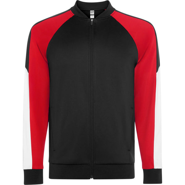 Roly Gladius unisex jacket in red/black, ready for logo printing or embroidery