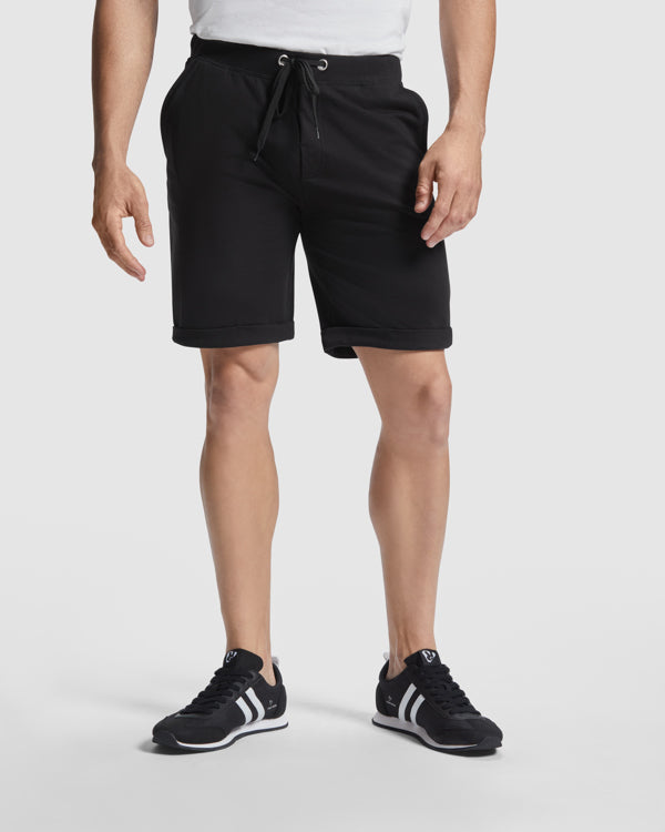 Roly Spiro men's shorts in black, alternative view, ready for logo printing or embroidery