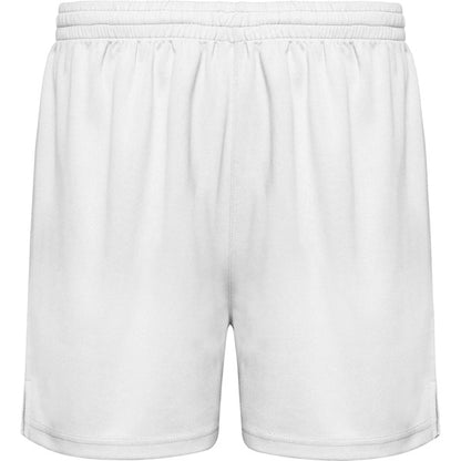 Roly Player men's shorts in white, ready for logo printing or embroidery