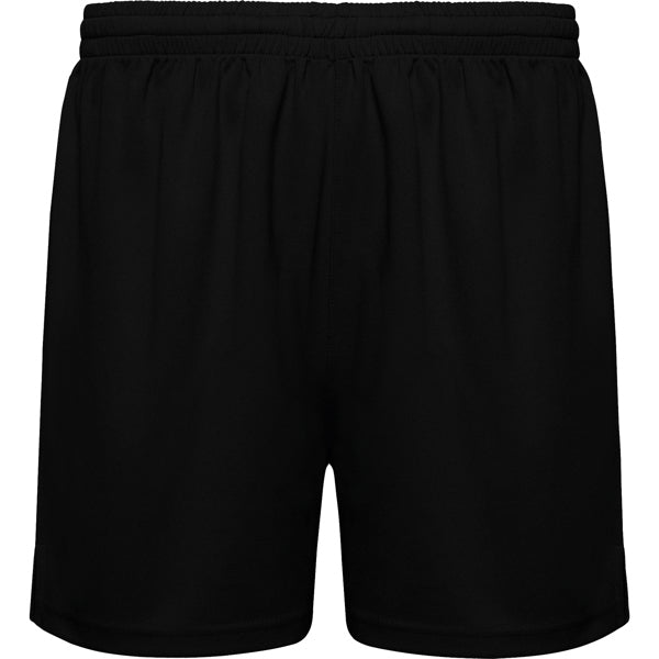 Roly Player men's shorts in black, ready for logo printing or embroidery