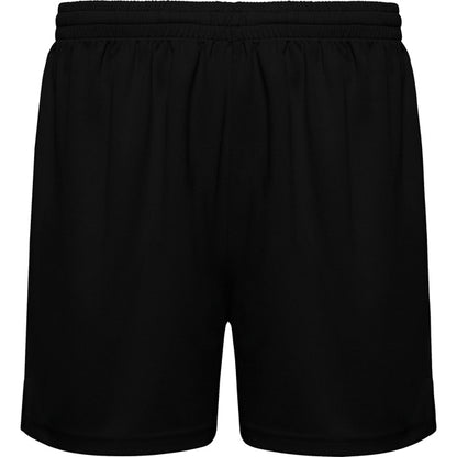 Roly Player men's shorts in black, ready for logo printing or embroidery
