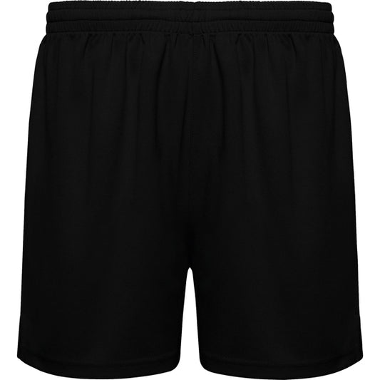 Roly Player men's shorts in black, ready for logo printing or embroidery