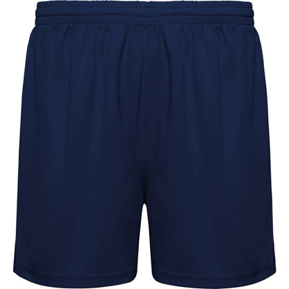 Roly Player men's shorts in navy blue, ready for logo printing or embroidery