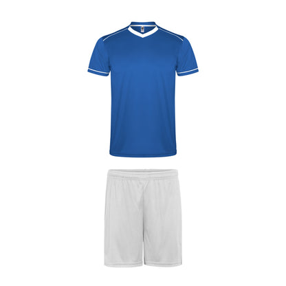 Roly United men's sports set in royal blue/white, ready for logo printing or embroidery