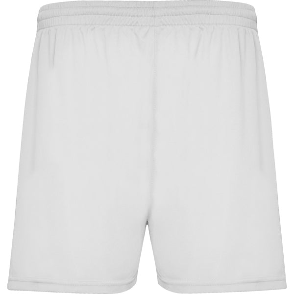 Roly Calcio men's shorts in white, ready for logo printing or embroidery