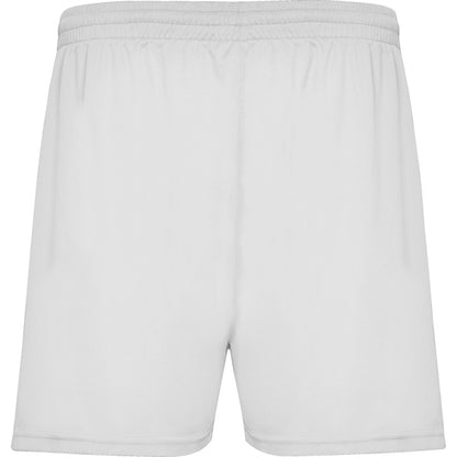 Roly Calcio men's shorts in white, ready for logo printing or embroidery