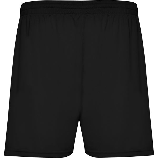 Roly Calcio men's shorts in black, ready for logo printing or embroidery