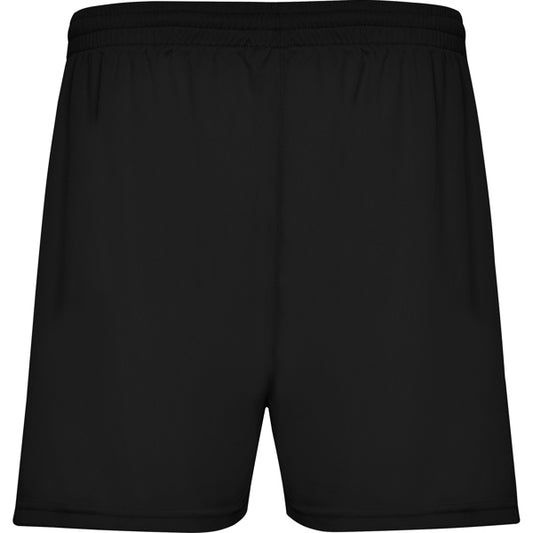 Roly Calcio men's shorts in black, ready for logo printing or embroidery