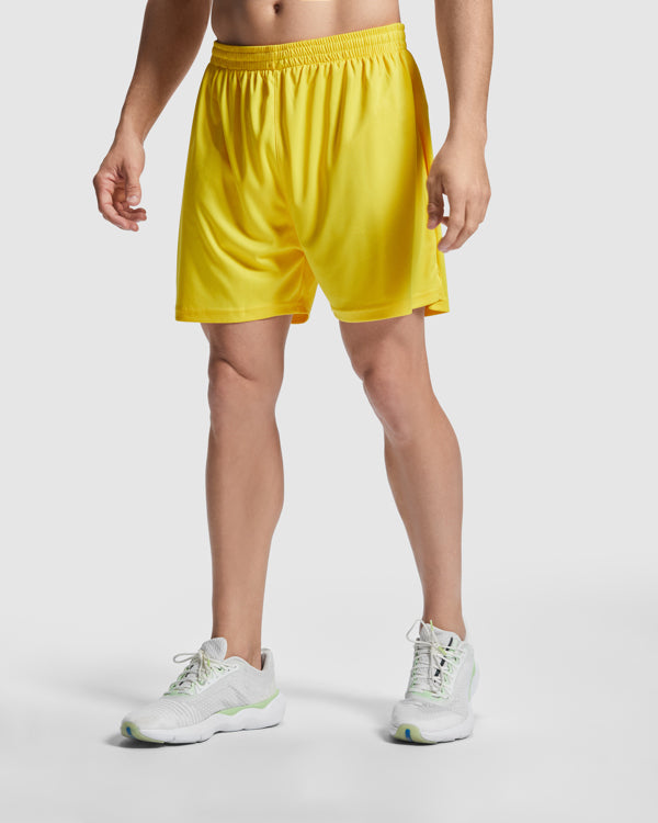 Roly Calcio men's shorts in white, alternative view, ready for logo printing or embroidery