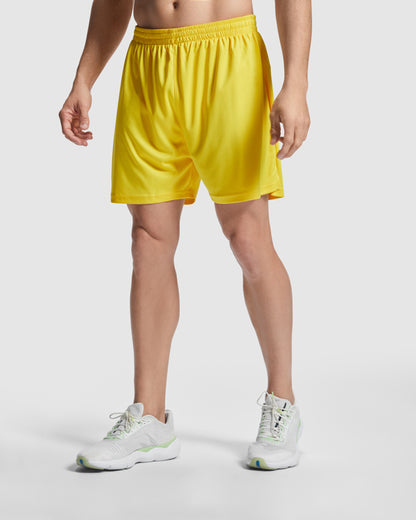 Roly Calcio men's shorts in white, alternative view, ready for logo printing or embroidery