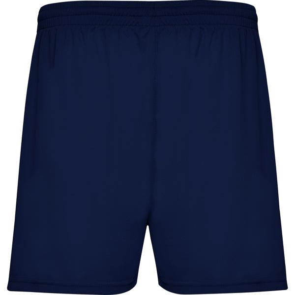 Roly Calcio men's shorts in navy blue, ready for logo printing or embroidery