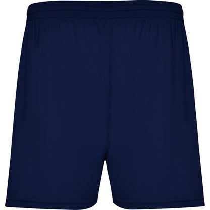 Roly Calcio men's shorts in navy blue, ready for logo printing or embroidery