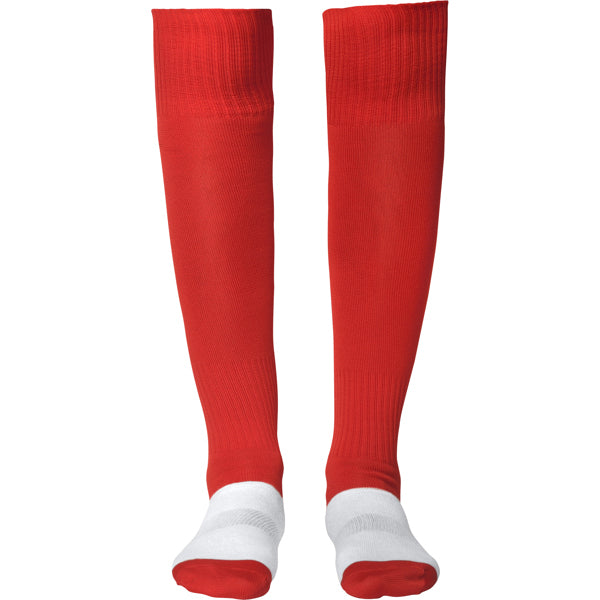 Roly Soccer men's socks in red, ready for logo printing or embroidery