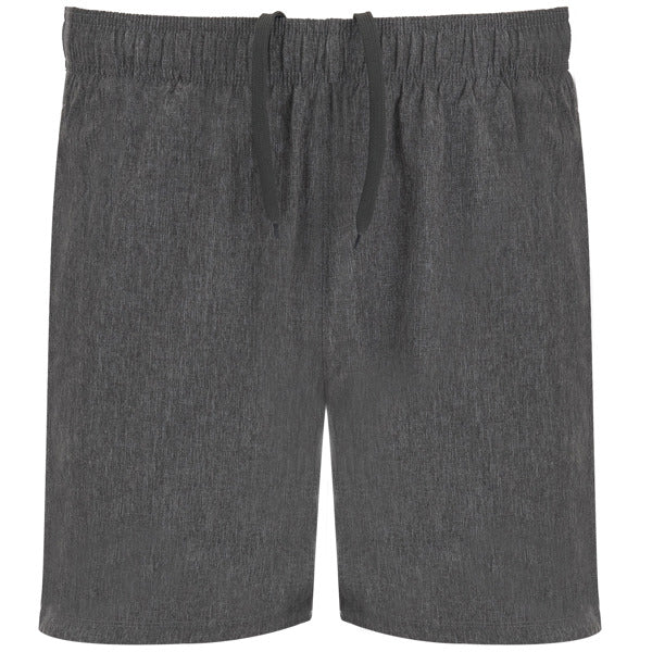 Roly Celtic men's shorts in heather black, ready for logo printing or embroidery