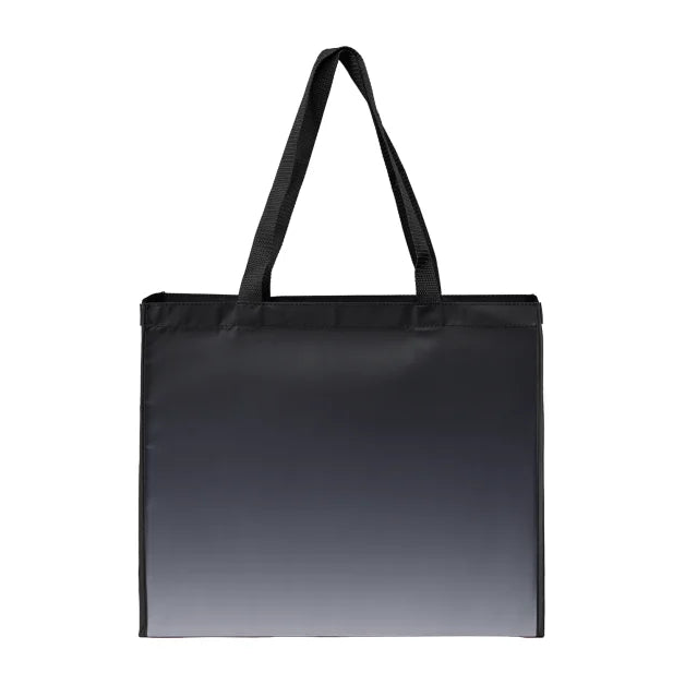 Vilda rPET Ombre Tote Bag promotional tote bag in black printed with your company logo