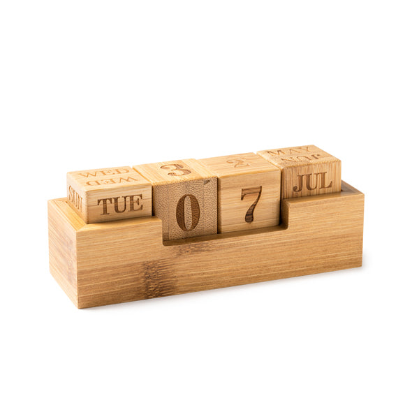 Stamina Medus bamboo calendar in beige, ready for logo printing