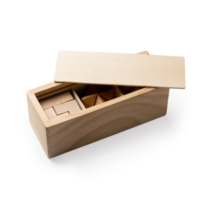 Stamina Rocks natural wood game in beige, ready for laser engraving