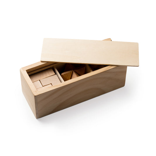Stamina Rocks natural wood game in beige, ready for laser engraving