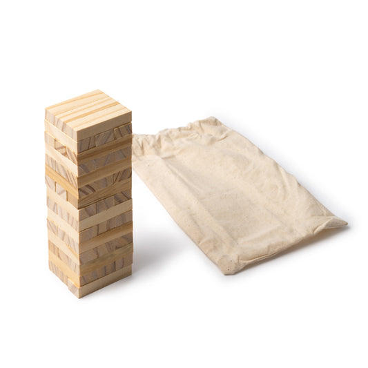 Stamina Ryman wood and cotton game in beige, ready for logo printing