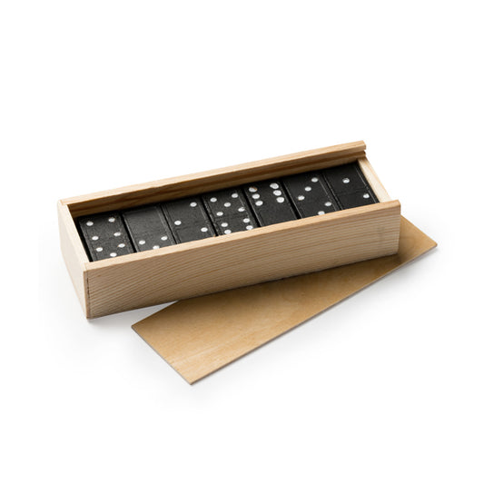 Stamina Domis wood game in beige, ready for logo printing