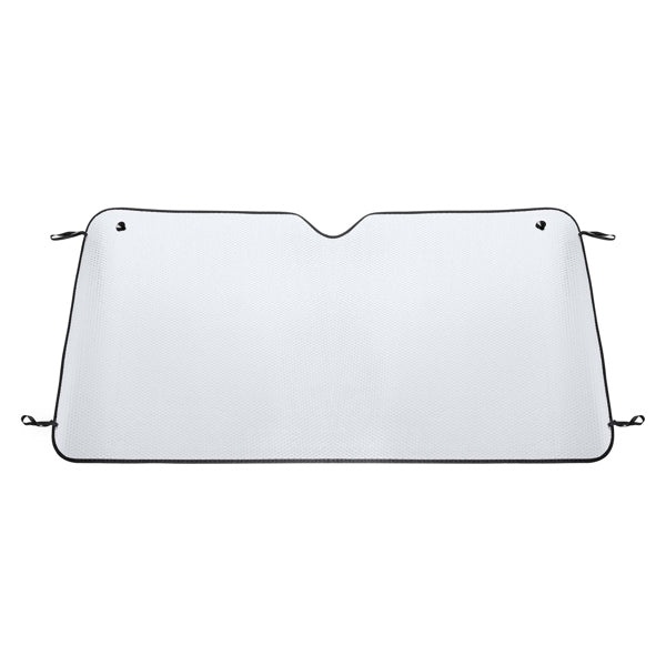 Stamina Columbia metallic aluminium finish car sun shield, ready for logo printing