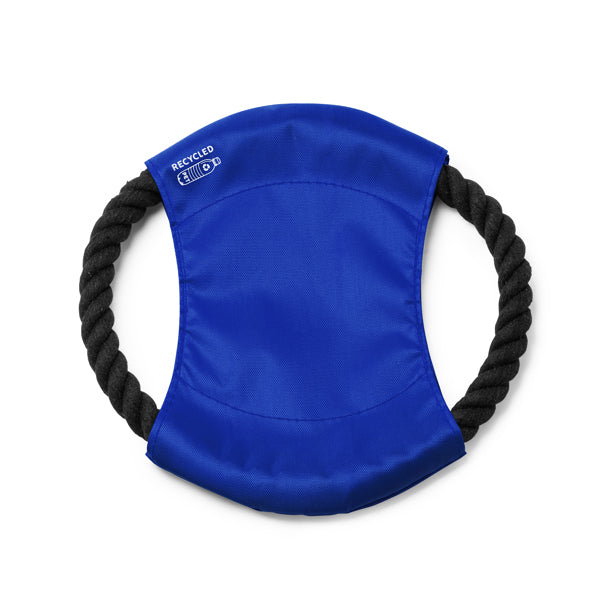 Stamina Demak RPET and cotton frisbee in royal blue, ready for logo printing