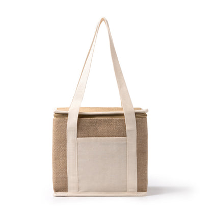 Stamina Florit jute cooler bag in beige, ready for logo printing