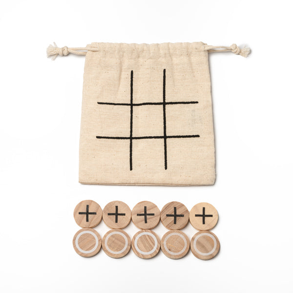 Stamina Pensy wooden noughts and crosses game in beige, ready for logo printing