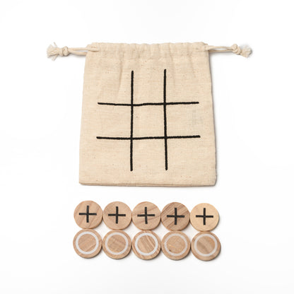 Stamina Pensy wooden noughts and crosses game in beige, ready for logo printing