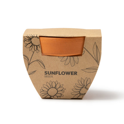 Stamina Girax terracotta flower pot in beige, ready for logo printing