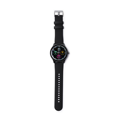 Stamina Leymi smartwatch with activity functions in black, ready for logo printing
