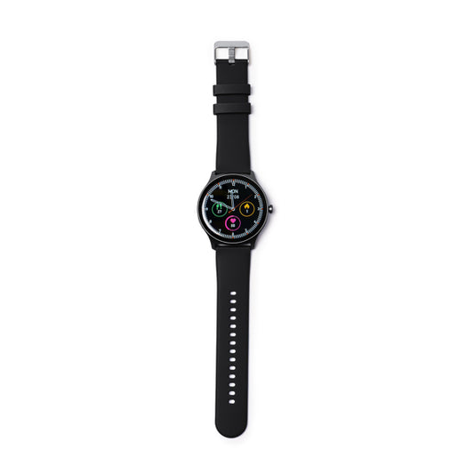 Stamina Leymi smartwatch with activity functions in black, ready for logo printing