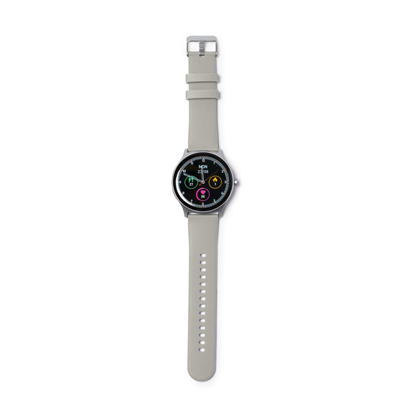 Stamina Leymi smartwatch with activity functions in silver, ready for logo printing