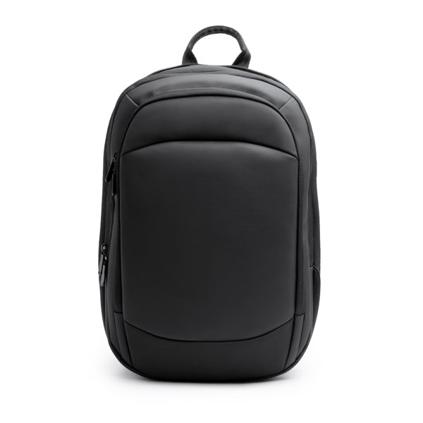 Stamina Kugar PU leather backpack in black, ready for logo printing