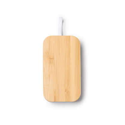 Stamina Kruse bamboo and wheat fibre charger in beige, ready for laser engraving