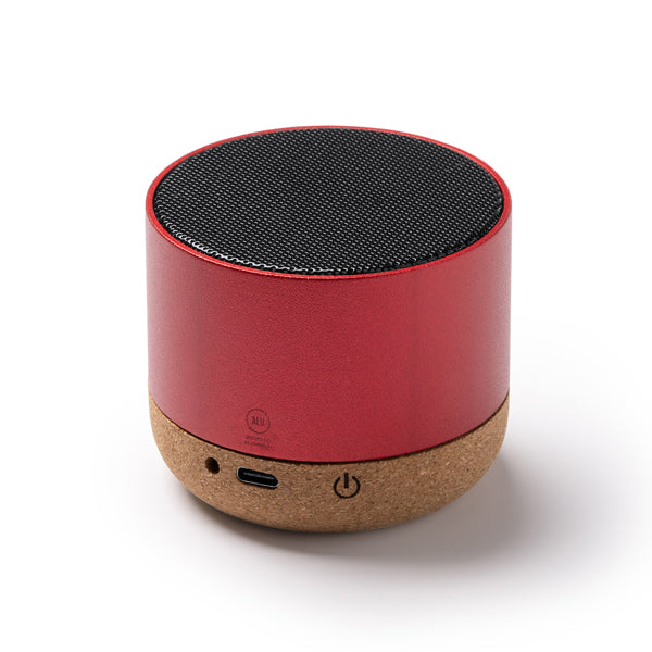 Stamina Voxel recycled aluminium and cork Bluetooth speaker, ready for laser engraving