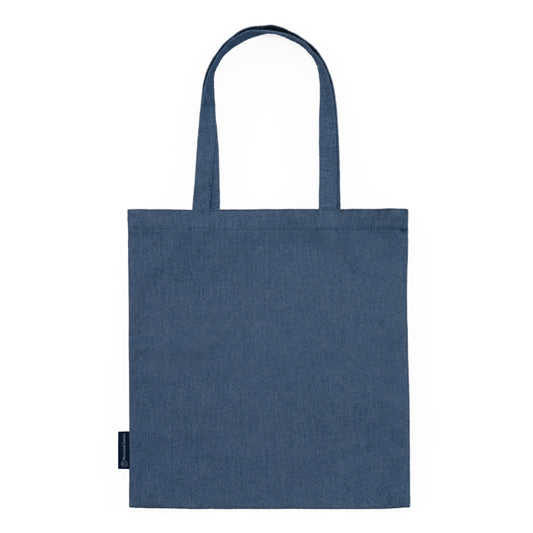 Stamina Orson denim fabric tote bag in blue jeans, ready for logo printing