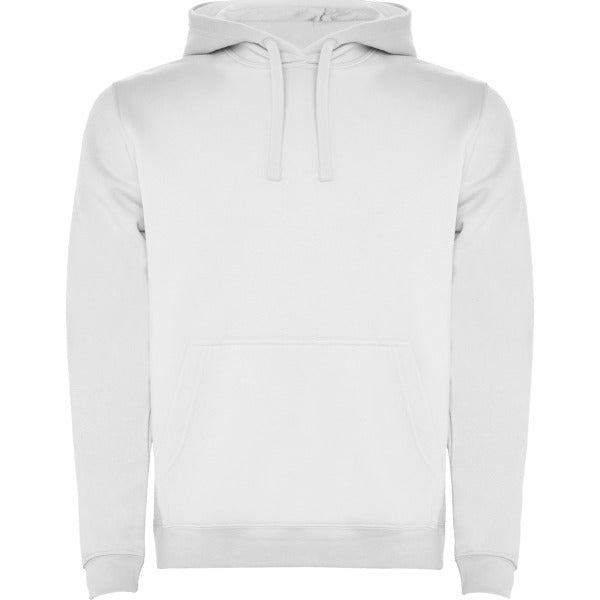 Roly Urban men's hoodie in white, ready for logo printing or embroidery