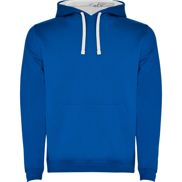 Roly Urban men's hoodie in royal blue/white, ready for logo printing or embroidery