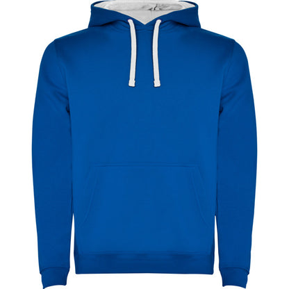 Roly Urban men's hoodie in royal blue/white, ready for logo printing or embroidery