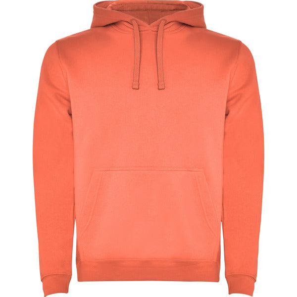 Roly Urban men's hoodie in coral, ready for logo printing or embroidery